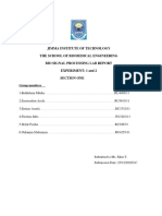 Final Biosignal Lab Report One and Two