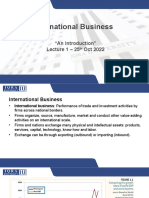 Chap 1 - What Is International Business - An Introduction