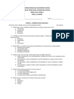 Carapichaima East Secondary School End of Term Exam-Integrated Science Term I 2014 - Form 1 Time:1 Hours