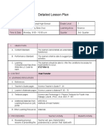 Detailed Lesson Plan SCIENCE 7 Joy Dela Cruz