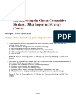 Chap 006 - Supplementing The Chosen Competitive Strategy: Other Important Strategy Choices