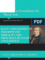 Freedom As Foundation For Moral Acts