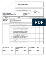 Checklist For Under Ground Water Piping Installation