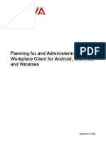 Planning For and Administering Avaya Workplace Client For Android Ios Mac and Windows 9-11-2022