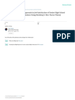 Macroergonomics-Asedapproach in Job Satisfaction of Senior High School Teachers in A School in Mindoro Using Herzberg'S Two-Factor Theory