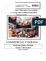 K To 12 Commercial Cooking Learning Module