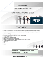 Trainers Methodology Introduction