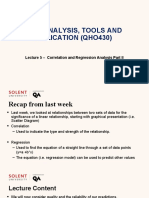 Lecture 5 - Correlation Regression Analysis Part II