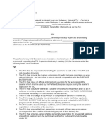 Memorandum of Agreement SIL