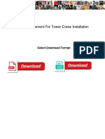 Method Statement For Tower Crane Installation