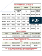 Class9 Exam Schedule