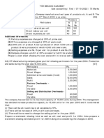 Cost Accounting Test 2