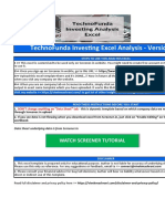 TechnoFunda Investing Screener Excel Template - VF