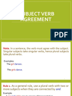 Subject Verb Agreement Rules