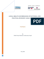 R#2 Local Health Governance - Situational and Political Economy Analysis Report (Bhandari Et - Al. 2020)