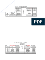 1st Form Schedule For EOT Test April 2022