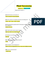 Plant Taxonomy MCQs