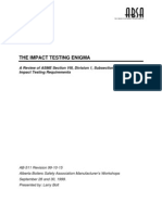 The Impact Testing Enigma: A Review of ASME Section VIII, Division 1, Subsection C, Part UCS, Impact Testing Requirements