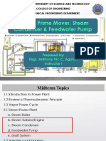 Steam Prime Mover, Steam Condenser, and Feedwater Pump