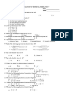 Diagnostic Test in Mathematics 7