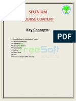 Selenium Course Content