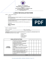 Character Evaluation Form