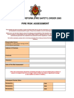 Fire Risk Assessment Form