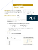 Lecture #2: C Camera Model