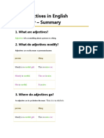 The Adjectives in English Grammar