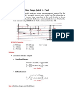 Steel Design Quiz 1 F