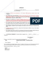 Template - Affidavit For Disposal Free and Harmless - 2023