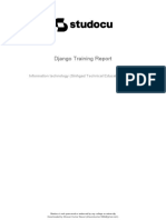 Django Training Report