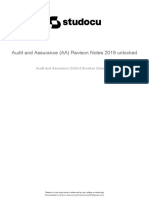 Audit and Assurance Aa Revison Notes 2019