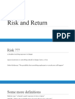 Risk and Return