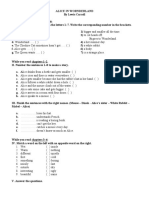 Level 2 - Alice in Wonderland - Worksheet