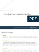 IT Strategic Plan of Large Manufacturing Company