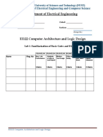 Lab 1 Familiarization With Digital Logic Gates