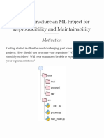 How To Structure An ML Project For Reproducibility