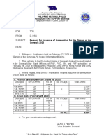 Request For Issuance of Ammunition For The Games of Generals 2023