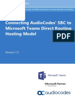 Connecting Audiocodes SBC To Microsoft Teams Direct Routing Hosting Model Configuration Note