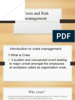 Crisis and Risk Management