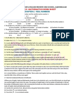 Maths Work Sheet Chapter-1,2 &3 Class 10