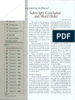 Subscripts Concluded and Word Order