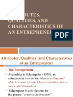 Attributes, Qualities, and Characteristics of An Entrepreneur