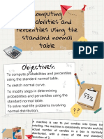 Probabilities and Percentiles