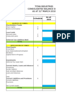 Titan Industries Consolidated Balance Sheet ASAT31 MARCH 2010