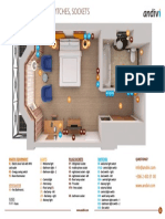 Electrical Installation Plan Hotel Room Lights Sockets Switches