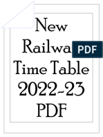 New Railway Time Table 2022 23