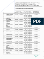 Academic Calender 2022-23