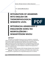 Samina Dazdarević, Mersija Camović, Adnan Hasanović Integration of Arabisms Into English